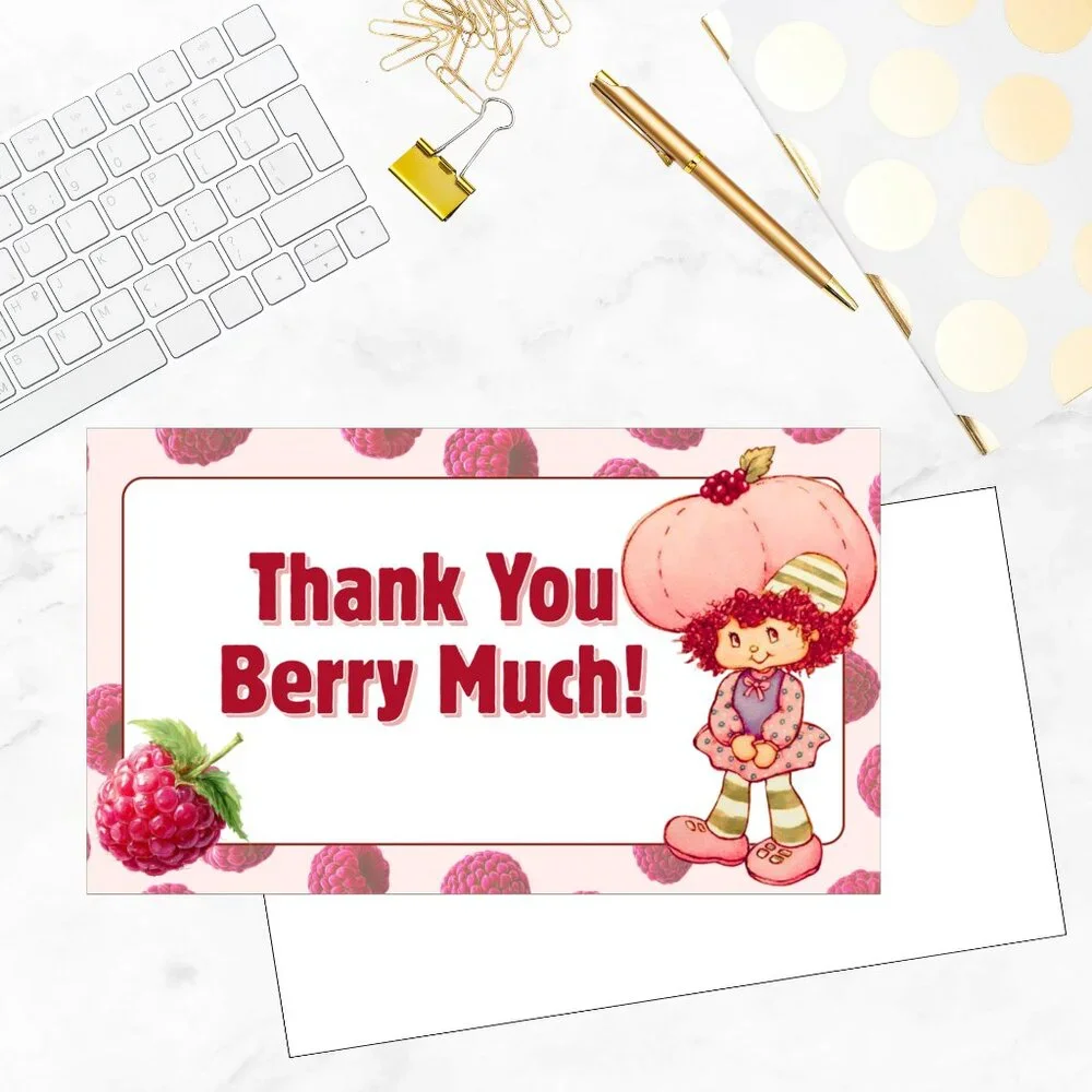 50 Pack Thank You Cards Raspberry
